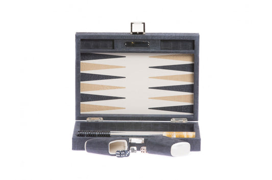 HECTOR SAXE Backgammon- PETROL leather Buffalo Competition