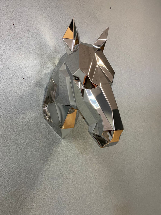 ANDREW K - Mirror Polished Horse Head 61cm
